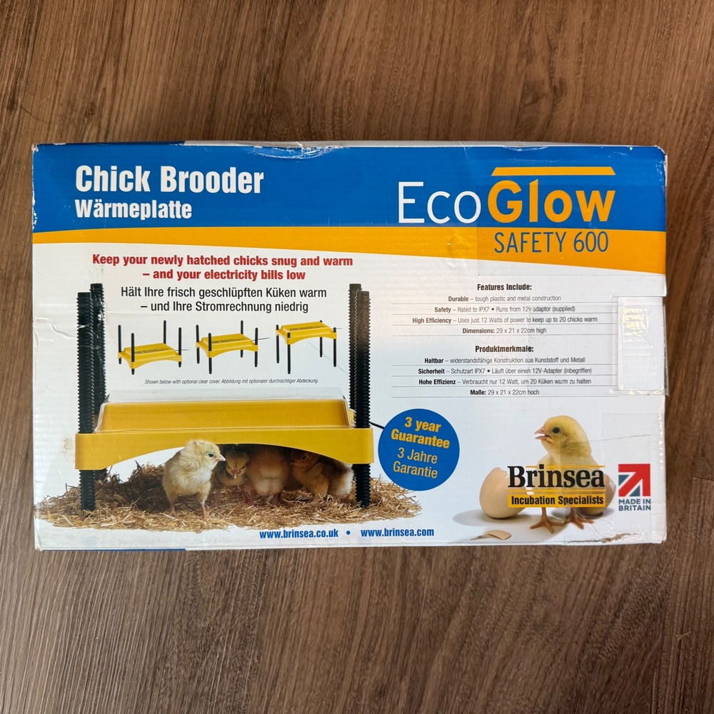 Brinsea EcoGlow Safety 600 Chick Brooder Heating Plate Yellow HD611C 12W 115V US